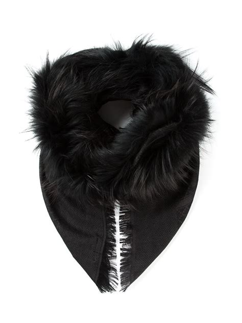 gucci logo scarf|gucci scarf with fur trim.